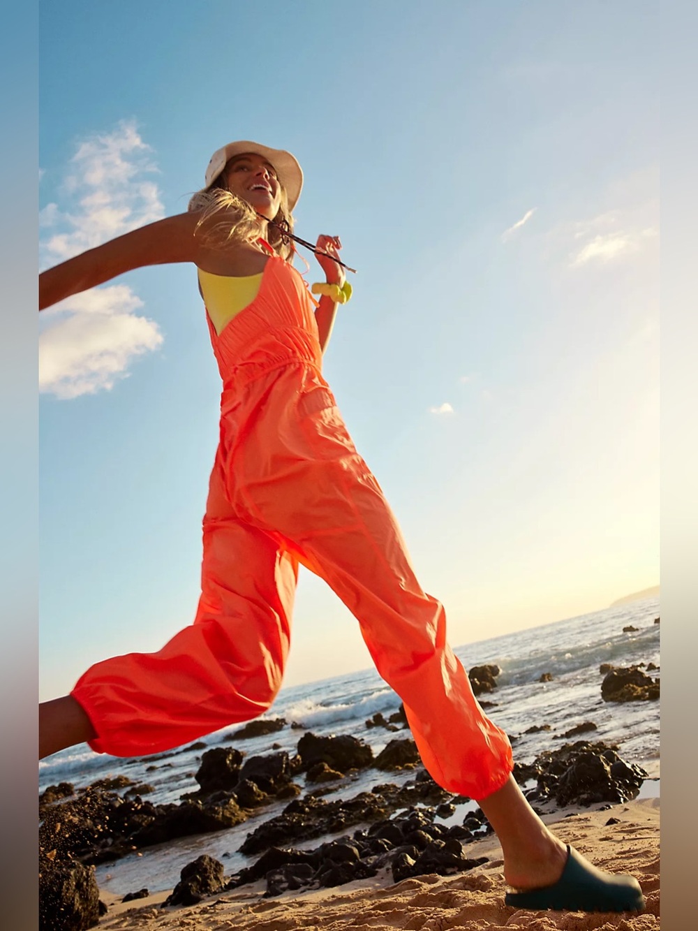 Free People Movement Tropic Sport One Piece Jumpsuit Hot Watermelon XS NWT